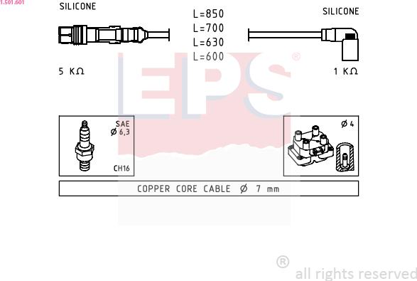 EPS 1.501.601 - Alovlanma kabeli dəsti furqanavto.az