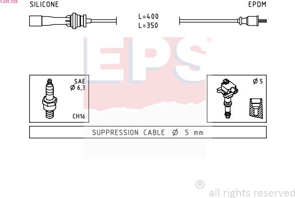 EPS 1.501.729 - Alovlanma kabeli dəsti furqanavto.az