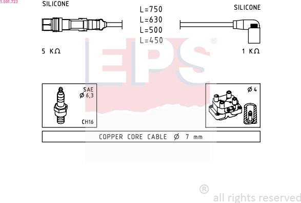 EPS 1.501.723 - Alovlanma kabeli dəsti furqanavto.az