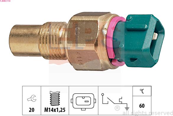 EPS 1.840.114 - Sensor, soyuducu suyun temperaturu furqanavto.az