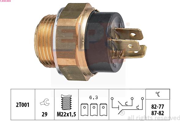 EPS 1.850.604 - Temperatur açarı, radiator/kondisioner ventilyatoru furqanavto.az