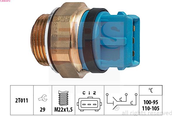 EPS 1.850.672 - Temperatur açarı, radiator/kondisioner ventilyatoru furqanavto.az