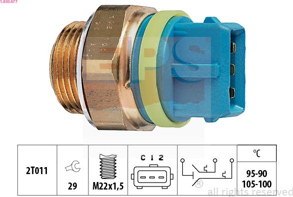 EPS 1.850.677 - Temperatur açarı, radiator/kondisioner ventilyatoru furqanavto.az