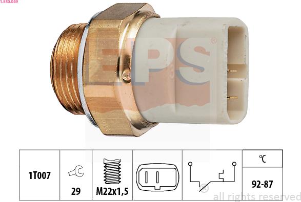 EPS 1.850.049 - Temperatur açarı, radiator/kondisioner ventilyatoru furqanavto.az