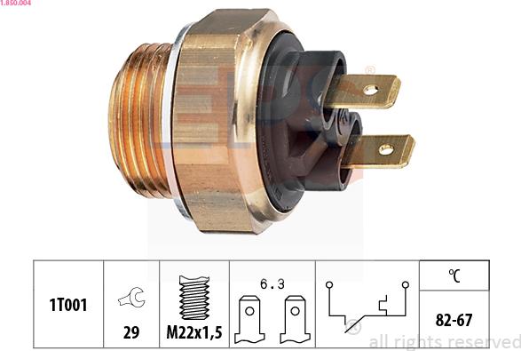 EPS 1.850.004 - Temperatur açarı, radiator/kondisioner ventilyatoru furqanavto.az