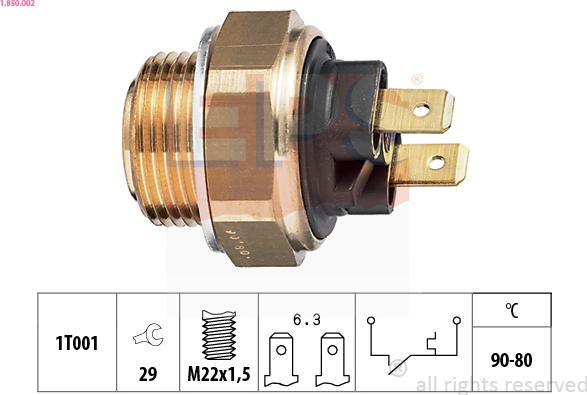 EPS 1.850.002 - Temperatur açarı, radiator/kondisioner ventilyatoru furqanavto.az