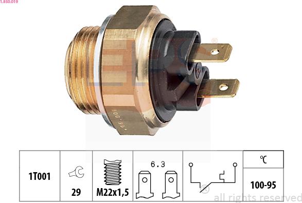 EPS 1.850.019 - Temperatur açarı, radiator/kondisioner ventilyatoru furqanavto.az