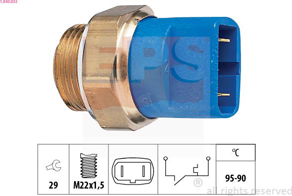 EPS 1.850.032 - Temperatur açarı, radiator/kondisioner ventilyatoru furqanavto.az