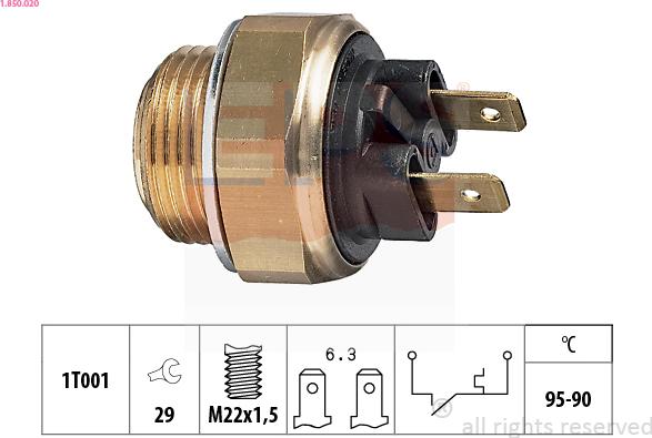 EPS 1.850.020 - Temperatur açarı, radiator/kondisioner ventilyatoru furqanavto.az