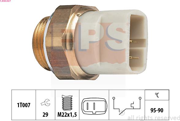 EPS 1.850.027 - Temperatur açarı, radiator/kondisioner ventilyatoru furqanavto.az