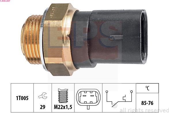 EPS 1.850.287 - Temperatur açarı, radiator/kondisioner ventilyatoru furqanavto.az