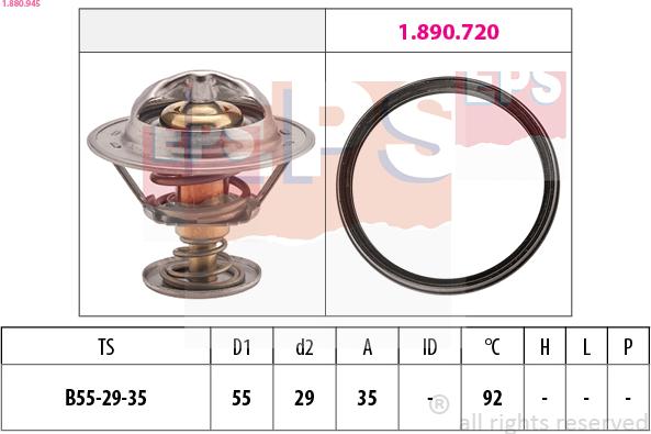 EPS 1.880.945 - Termostat, soyuducu furqanavto.az