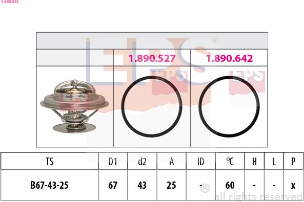 EPS 1.880.981 - Termostat, soyuducu furqanavto.az