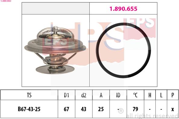 EPS 1.880.983 - Termostat, soyuducu furqanavto.az