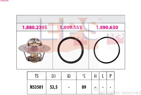 EPS 1.880.499 - Termostat, soyuducu furqanavto.az