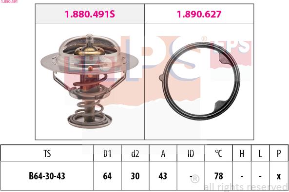 EPS 1.880.491 - Termostat, soyuducu furqanavto.az