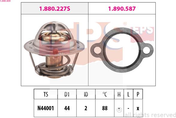 EPS 1.880.409 - Termostat, soyuducu furqanavto.az