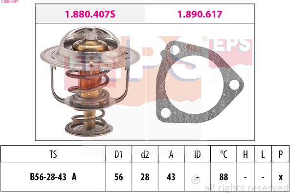 EPS 1.880.407 - Termostat, soyuducu furqanavto.az