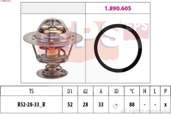 EPS 1.880.412 - Termostat, soyuducu furqanavto.az