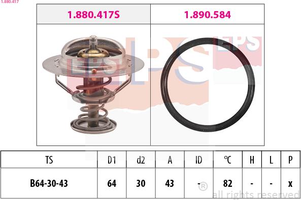 EPS 1.880.417 - Termostat, soyuducu furqanavto.az