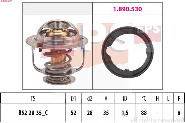 EPS 1.880.489 - Termostat, soyuducu furqanavto.az