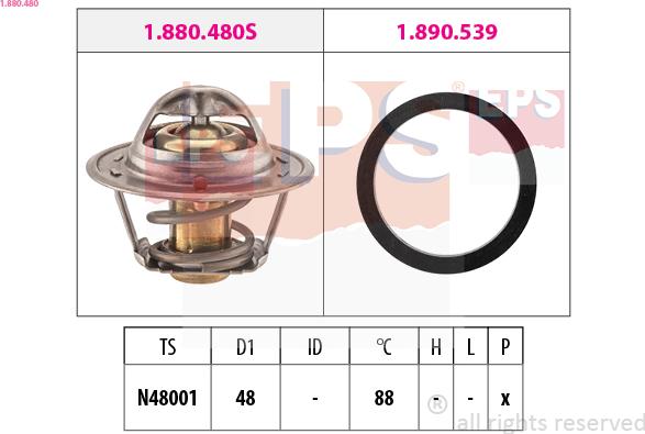 EPS 1.880.480 - Termostat, soyuducu furqanavto.az