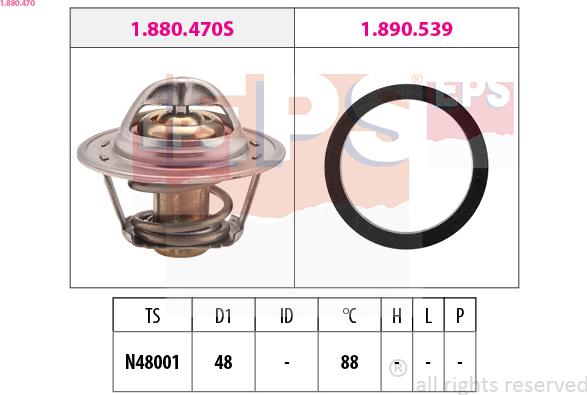 EPS 1.880.470 - Termostat, soyuducu furqanavto.az