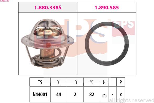 EPS 1.880.517 - Termostat, soyuducu furqanavto.az