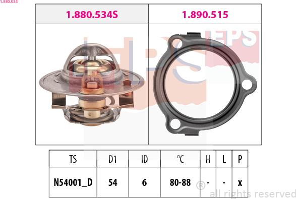 EPS 1.880.534 - Termostat, soyuducu furqanavto.az