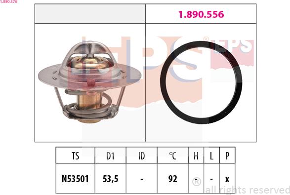 EPS 1.880.576 - Termostat, soyuducu furqanavto.az