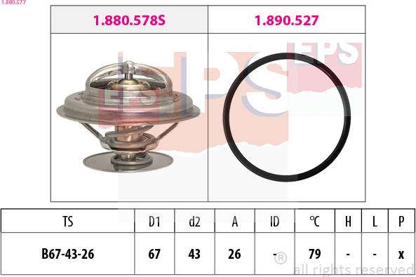 EPS 1.880.577 - Termostat, soyuducu furqanavto.az