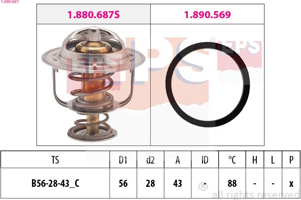 EPS 1.880.687 - Termostat, soyuducu furqanavto.az