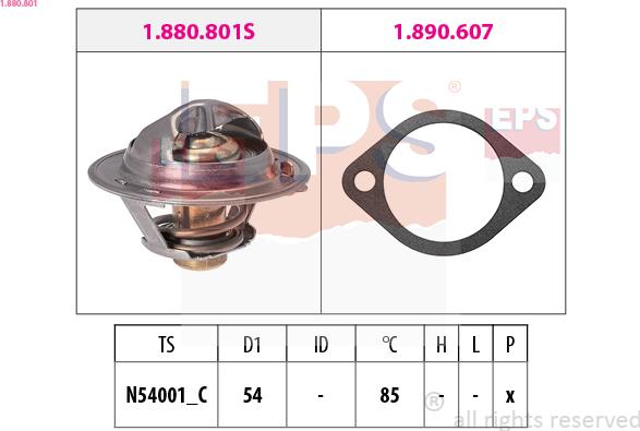 EPS 1.880.801 - Termostat, soyuducu furqanavto.az