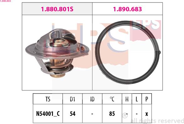 EPS 1.880.803 - Termostat, soyuducu furqanavto.az