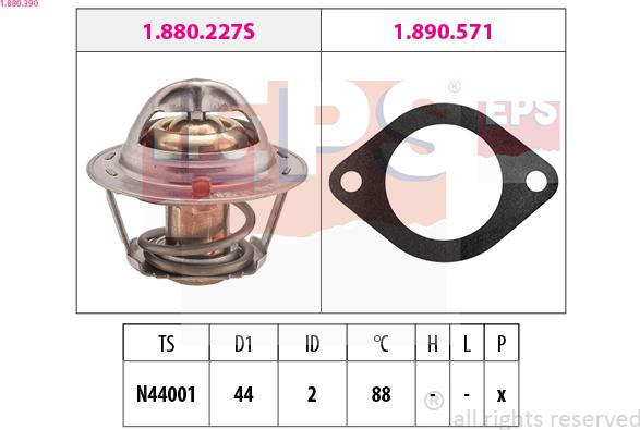 EPS 1.880.390 - Termostat, soyuducu furqanavto.az