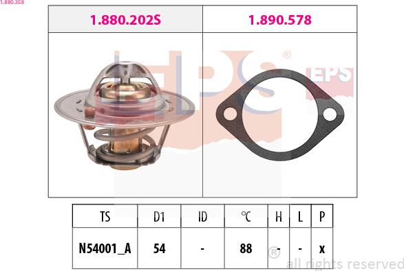 EPS 1.880.358 - Termostat, soyuducu furqanavto.az