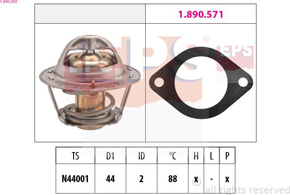 EPS 1.880.369 - Termostat, soyuducu furqanavto.az