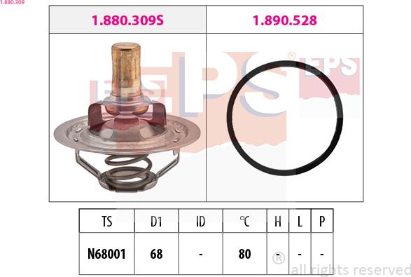 EPS 1.880.309 - Termostat, soyuducu furqanavto.az