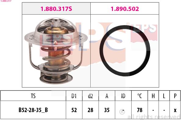 EPS 1.880.317 - Termostat, soyuducu furqanavto.az