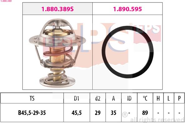 EPS 1.880.389 - Termostat, soyuducu furqanavto.az