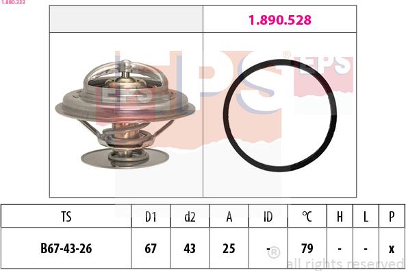 EPS 1.880.333 - Termostat, soyuducu furqanavto.az