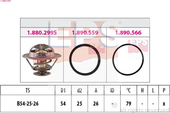 EPS 1.880.299 - Termostat, soyuducu furqanavto.az