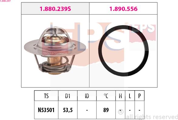 EPS 1.880.297 - Termostat, soyuducu furqanavto.az