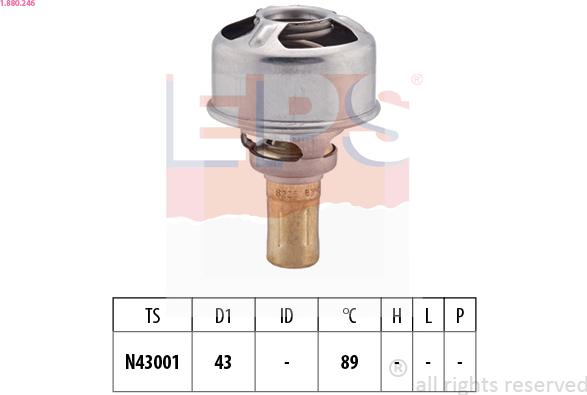 EPS 1.880.246 - Termostat, soyuducu furqanavto.az