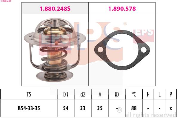 EPS 1.880.248 - Termostat, soyuducu furqanavto.az