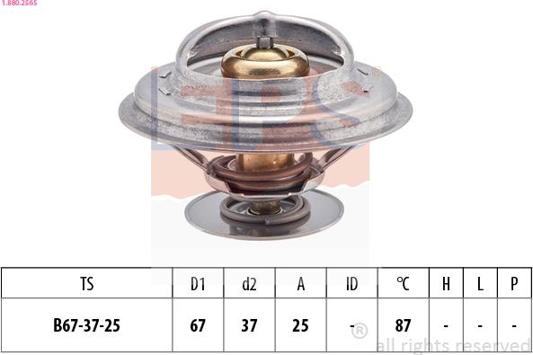 EPS 1.880.256S - Termostat, soyuducu furqanavto.az