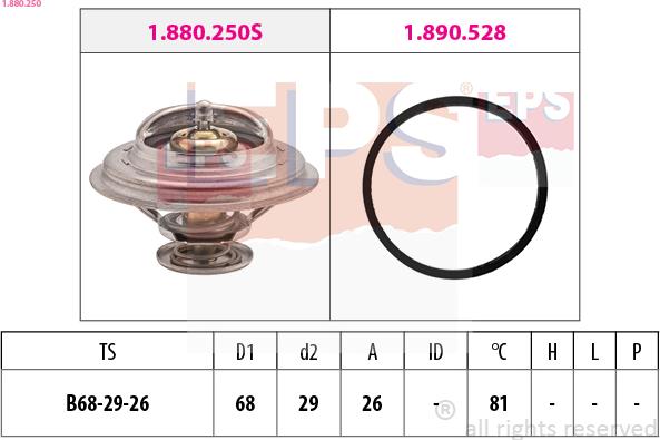 EPS 1.880.250 - Termostat, soyuducu furqanavto.az