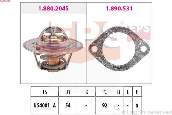 EPS 1.880.204 - Termostat, soyuducu furqanavto.az