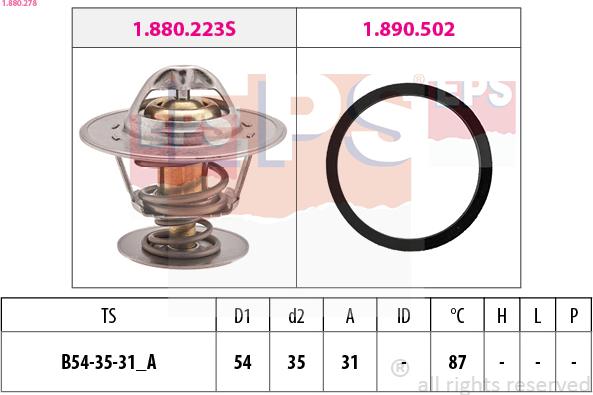 EPS 1.880.278 - Termostat, soyuducu furqanavto.az