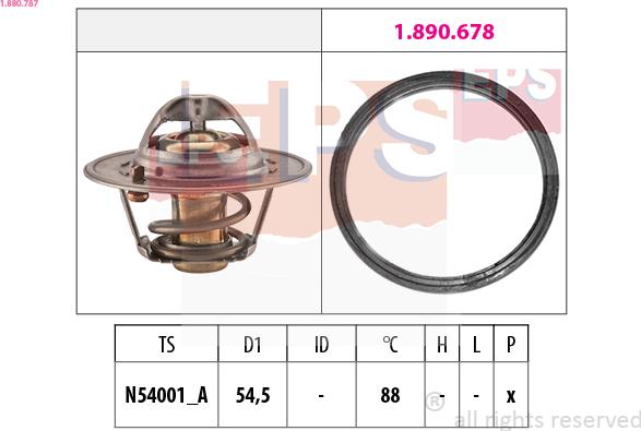 EPS 1.880.787 - Termostat, soyuducu furqanavto.az